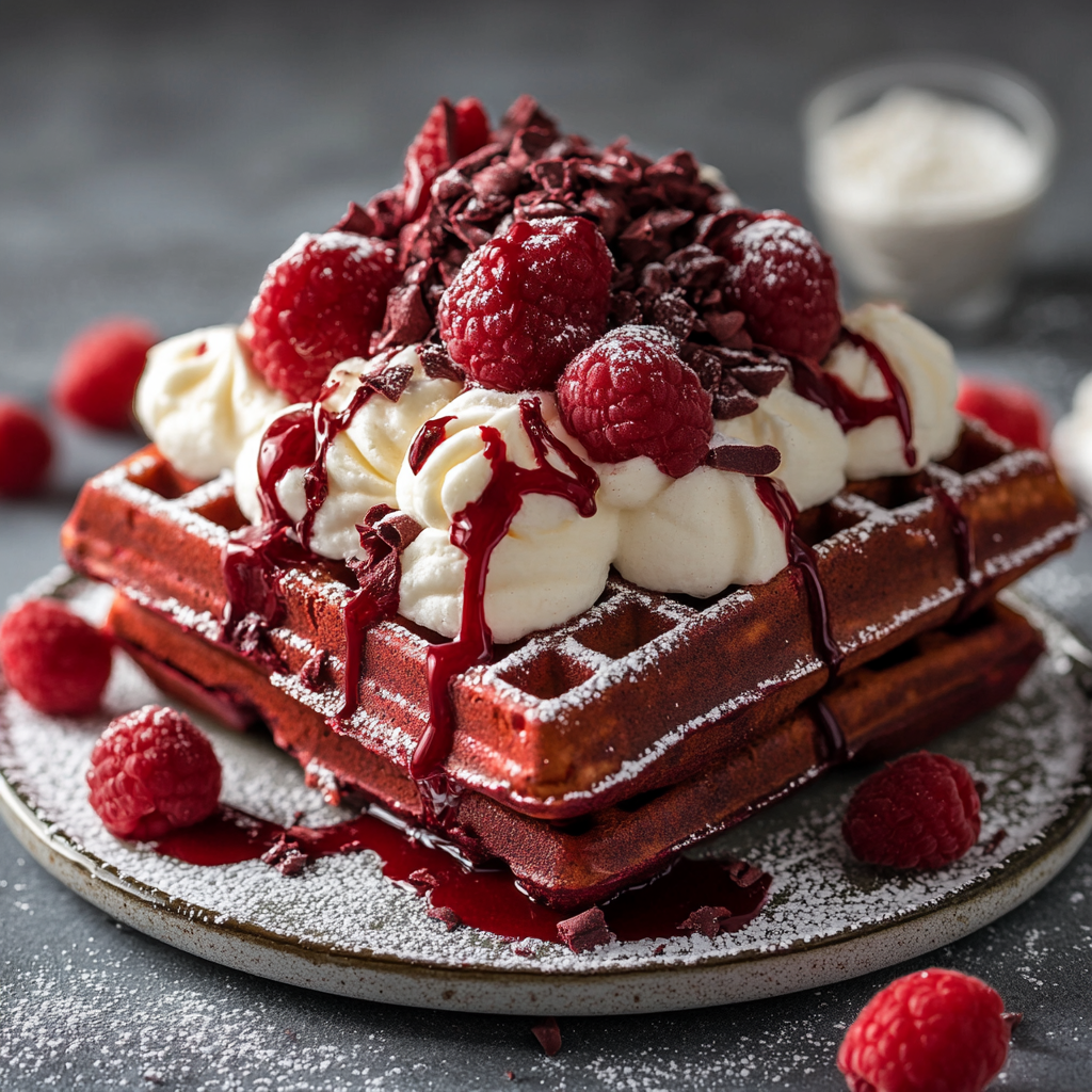 red velvet waffles