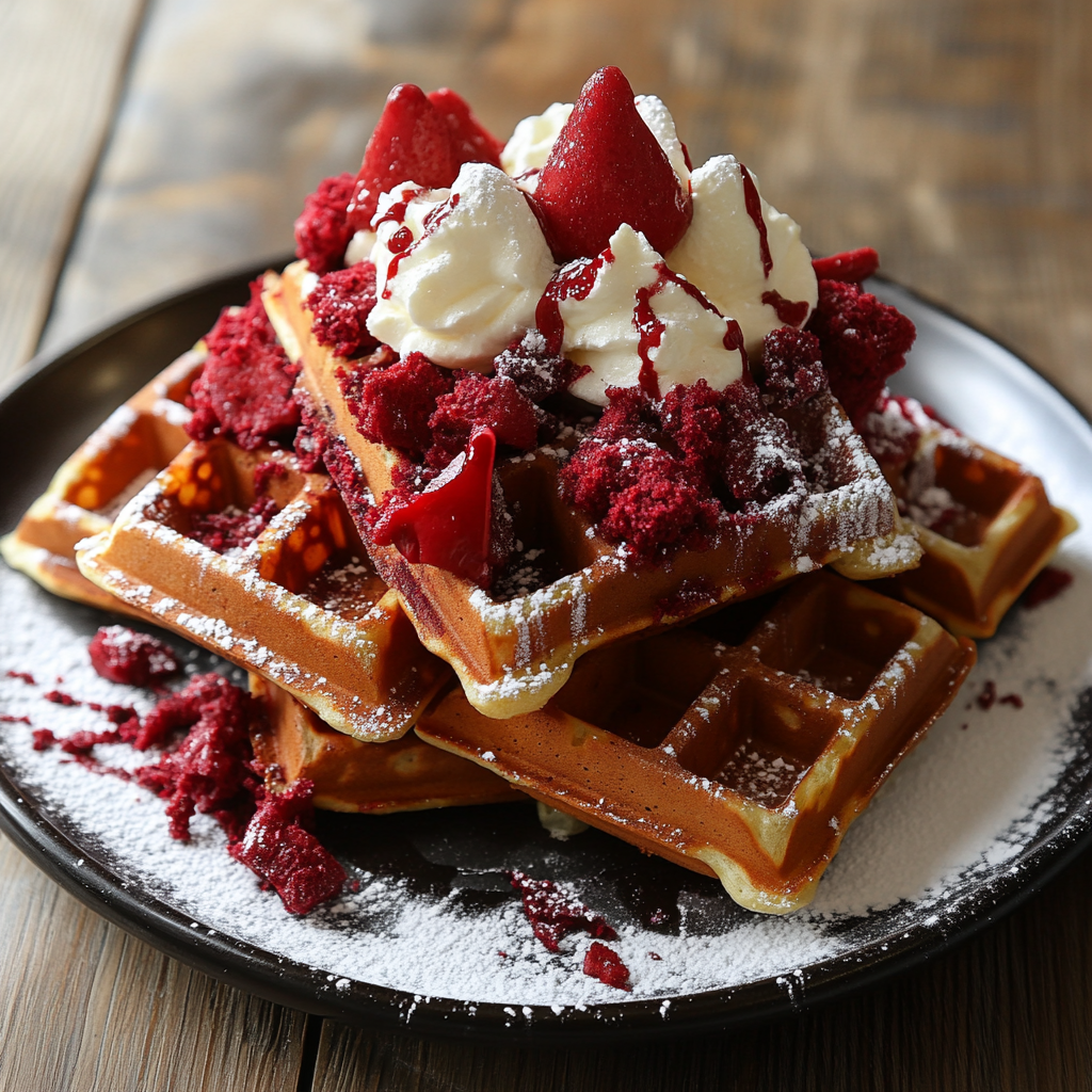 red velvet waffles