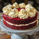 Gluten-free red velvet cake with cream cheese frosting